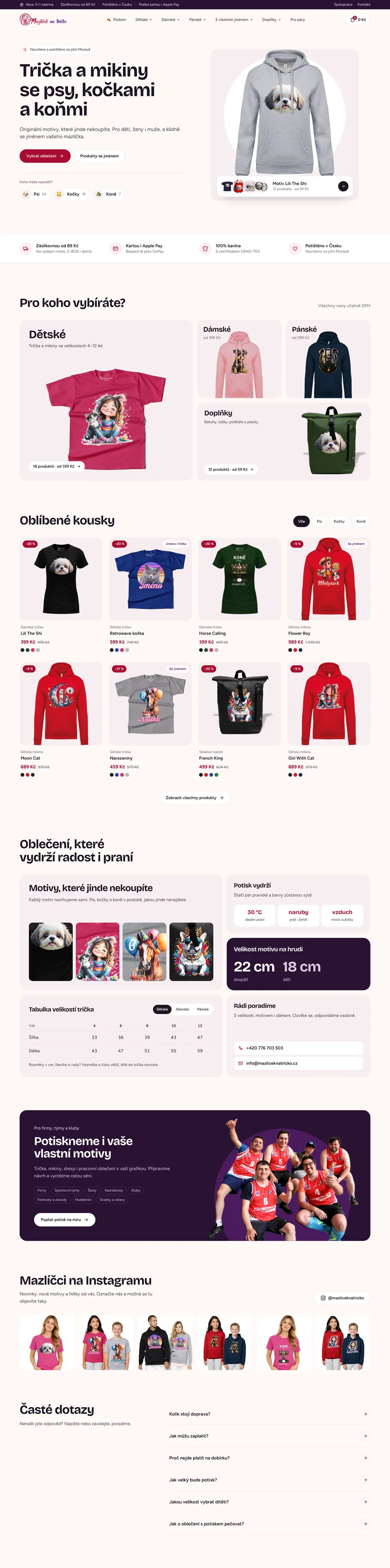 Web mazliceknatricko.cz
